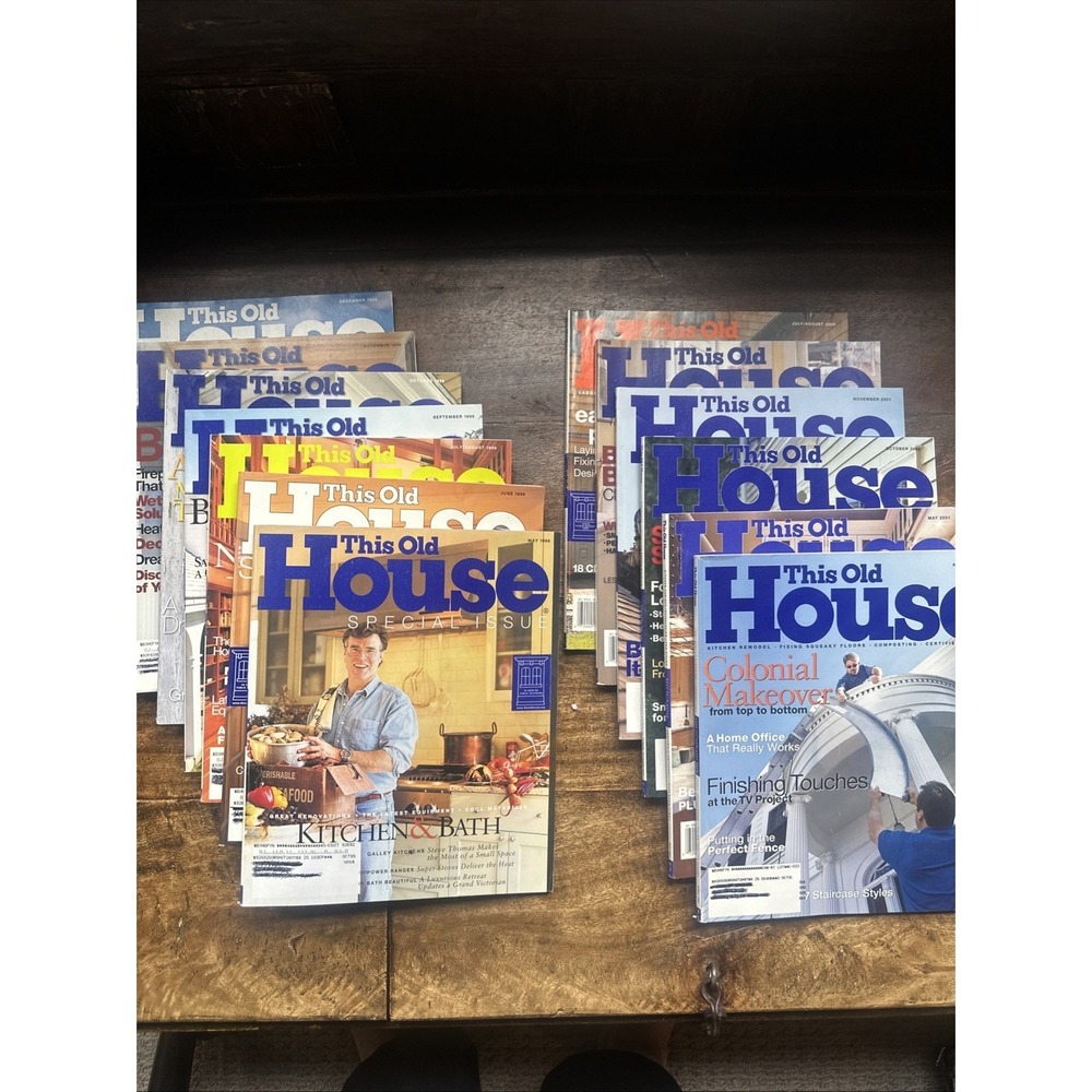 Lot of 13 THIS OLD HOUSE Magazines From 1999 to‎ 2001